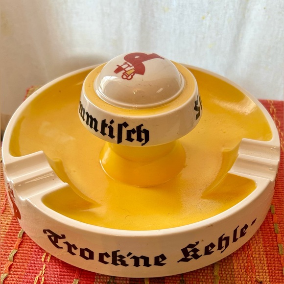 VTG German Brew Pub Cigar Ashtray Porcelain - Picture 3 of 10